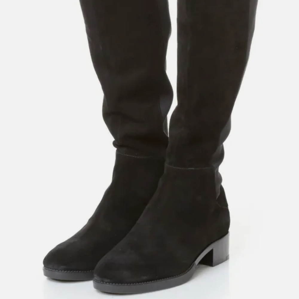 NIB Tory Burch Caitlin Stretch Over-The-Knee Boots, TaupeLean,